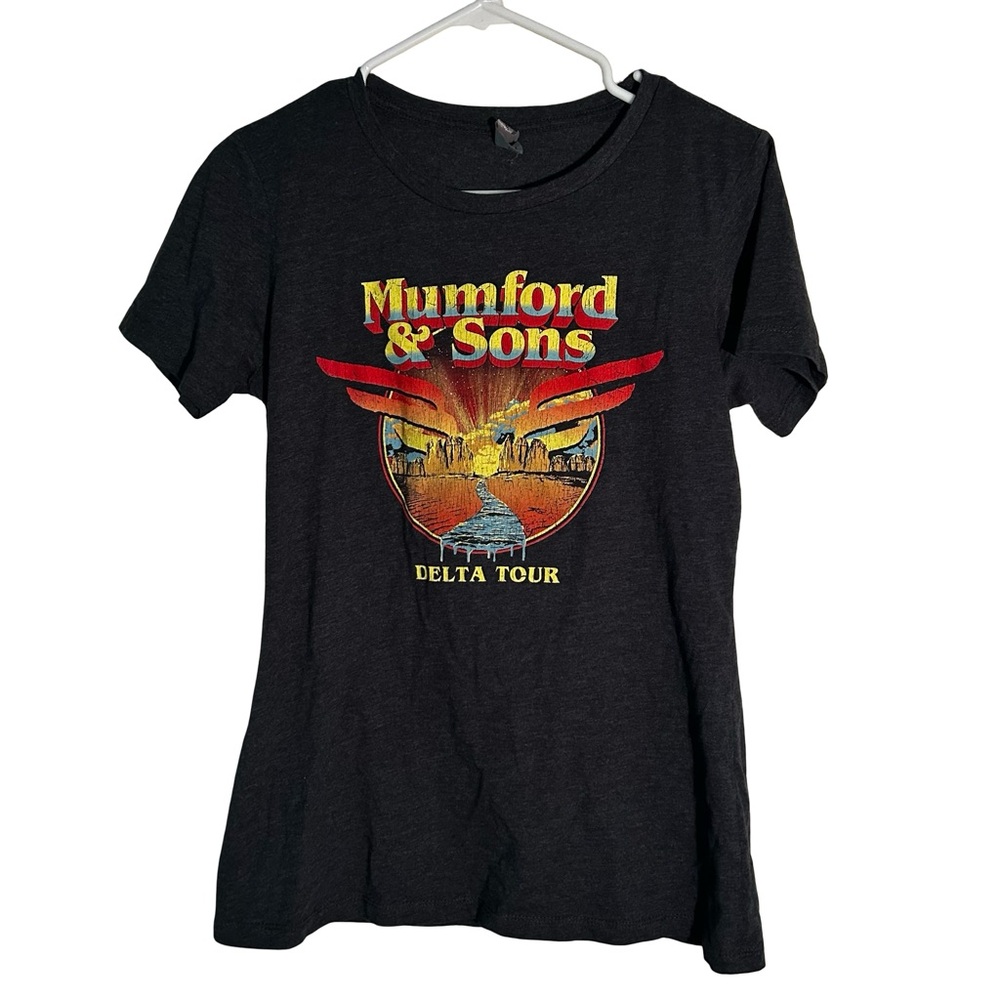 Mumford & Sons Delta Tour Black Graphic Tee